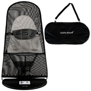 GalPat Baby Housse de transat respirante compatible avec BabyBjorn et GalPat Baby avec housse et sac de transport Noir (GALPAT BABY, neuf)