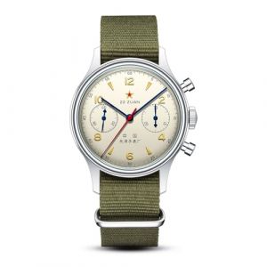 Seagull 1963 International Edition,Mouvement ST1901,Montres-Bracelets m&eacute;caniques pour Hommes,Montre Pilote chronographe Aviation,37.4mm,Remontage Manuel (Jaune) (Sea-Gull Official Store, neuf)