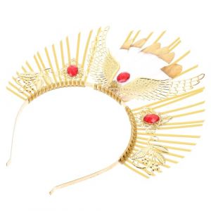 Gogogmee Bandeau D&eacute;coratif Couronne Gothique Jaune, Accessoire Cheveux F&ecirc;te F&eacute;minin Halo Lumineux, Bandeau de Festival Soi-m&ecirc;me, Cerceau Cheveux Original pour &Eacute;v&eacute;nement (Kolding Luo, neuf)