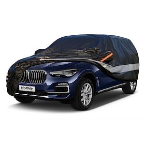 Holthly Bâche Voiture SUV Extérieur à 10 Couches, Housse Protection Voiture 100% Étanche Anti UV Soleil, Bâche pour 4x4 Audi Q7, BMW X5, Mercedes GLE, Porsche Cayenne,etc. C12 Noir (Hangzhou Hanrong Trading Co., Ltd., neuf)