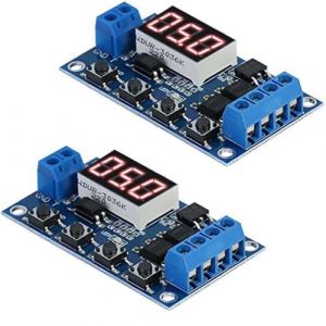 RUNCCI-YUN 2pièces 5V 12V 24V 36V DC Module De Relais Minuterie,Interrupteur de Minuterie à Retard de Cycle de Déclenchement Module de Relais Marche/Arrêt avec Affichage à LED (RUNCCI-YUN, neuf)