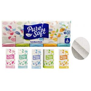 Lot de 10 mouchoirs XXL en papier 4 &eacute;paisseurs 100 % cellulose (100 paquets x 10 pi&egrave;ces) (Riyashop, neuf)