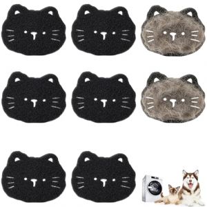 LEPGUYO 8 Boules Anti Poils, Motif de Chat Mignon &ndash; R&eacute;utilisable pour Machine &agrave; Laver, enl&egrave;ve efficacement poils de chat & chien, accessoire utile (JIANG JUNNAN UK STORE, neuf)