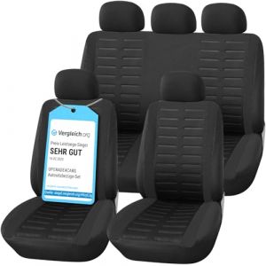 upgrade4cars Housse de Siege Voiture Universelle Noir | Ensemble de Housses Siège Auto Universel | Couvre Sieges pour Avant et Arrière (upgrade4cars, neuf)