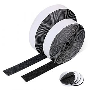 Vicloon Scratch Autocollant Double Face, 20mm*8m Bande Agrippantes Adhésives, Bande Scratch Adhésive Autocollant Puissant Bandes Adhésif pour Ménage, Bricolage Et l'artisanat (Noir) (BEST-SELLER5, neuf)