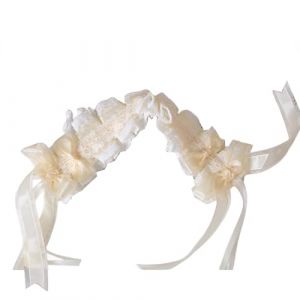 Épingle à cheveux à la mode, bandeau Lolita avec nœud en dentelle, bandeau de demoiselle française, accessoires de cheveux for femmes et filles(Champagne) (YUTINGWT, neuf)