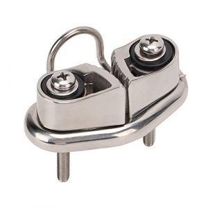 Taquet à Came, Taquet à Came de Bateau avec Fil Leading Ring Voilier Pilates Equipment Remplacement Poli Miroir en Acier Inoxydable 316 pour Corde de 10 Mm (Terisassa, neuf)