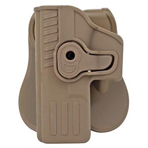 SGOYH Holster Pistolet Airsoft Equipement Tactique Main Gauche Vitesse Tirage Ceinture Ceinture Pistolet Holster pour Glocks (Tan) (SGOYH, neuf)