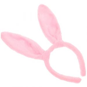 NOLITOY accessoire pour cheveux oreilles et de lapin cochon bandeau bandeau bandeau noir peluche lapin bandeau cheveux bandeaux d'oreilles en peluche bandeau de lapin rose (M.Meteorite, neuf)