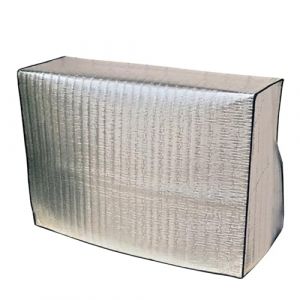 LXRHLIKG Housse Pompe a Chaleur Piscine, Protection Climatiseur Exterieur avec Film Aluminium, Cache Climatiseur Extérieur Intégrale avec Bande Élastique Coupe-Vent(78x55x28cm/31x22x11in) (LXRHLIKG, neuf)