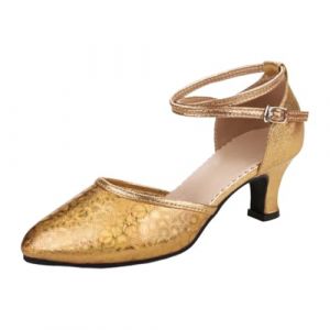 Chaussures Femme Ete Chausson Danse Sandales &Eacute;t&eacute; Confortable Chaussure De Latine Talon a Pedille Moderne Jazz Heels Dance Shoes Sandale Plates Pour Femmes Et Elegante Mariage Chaussons Escarpins Petit (aodsko, neuf)