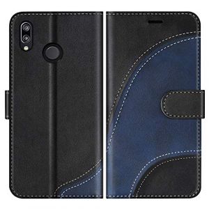 BoxTii Coque pour Huawei P20 Lite/Nova 3E, Portefeuille Etui en Cuir PU, Magnétique Protection Housse Coque pour Huawei P20 Lite/Nova 3E, Noir (BoxTii, neuf)