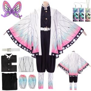 YYDSXK Cosplay Nezuko Tanjirou, D&eacute;guisement Kamado Nezuko Tanjirou Kochou Shinobu Mitsuri, Cadeau pour Enfants Adulte, Ensemble de Cape Kimono pour Carnaval Halloween No&euml;l (Miscco-FR, neuf)