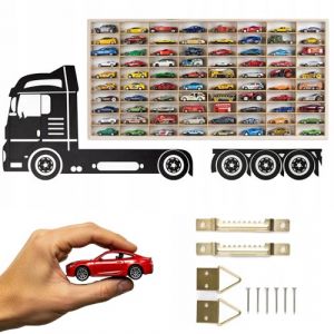 ArtTwist Vitrine pour Collection avec 80 Compartiments | Armoire Vitrine Murale 78,5cm x 40cm x 4cm pour Hot Wheels ou Matchbox | Etagere Figurine (LKW K02) (Arttwist, neuf)