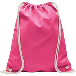 ELES VIDA Sacs de Gym en Coton Naturel, Sac de Sport Sac à Dos en Tissu Sac en Toile Sac en Toile de Jute certifié Oeko-Tex - Rose (snowcommerce GmbH, neuf)