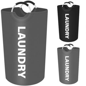 Panier &agrave; Linge Pliable, Mezzar 90L Grand Bac &agrave; Linge Sale avec Poign&eacute;e, Economie d'Espace Sac &agrave; Linge Oxford Corbeille &agrave; Linge en Tissu pour Salle de Bains, Chambre &agrave; Coucher, Chambre d'Enfant (Gris) (Eneig International Trading Kft., neuf)