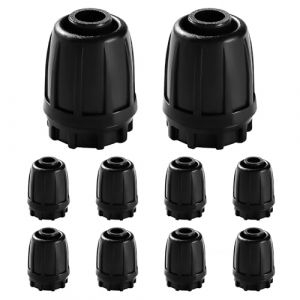 VooGenzek 10 Pi&egrave;ces Raccords D'irrigation Goutte &agrave; Goutte pour Tubes 16mm, Adaptateur Bouchons D'Irrigation Goutte, Raccords D'irrigation Droits, Connecteur de Tuyau D'irrigation, Noir (VooGenzek, neuf)