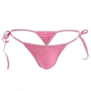 Hommes String Les sous-Vêtements T-Back G-String Stretch Shorts Sissy Pochette Girly Strings Sexy pour Homme Slip Tanga Thong Lingerie Masculine Collar Bow Tie Bodysuit Thong (Cozyan, neuf)
