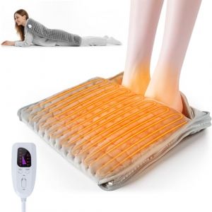 Olycism Chauffe Pied Electrique avec Zip 40*40cm &ndash; S&rsquo;&eacute;tend en une Couverture de 40*80cm, 24 Option - Chauffe Pieds - Technologie De Protection Contre La Surchauffe, Chauffe Pieds Chauffant &Eacute;lectrique (YIXUN-YUN, neuf)