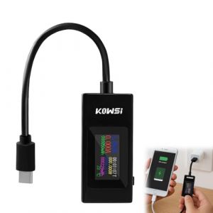Voltmetre Amperemetre, 4-30V 0-6.5A,Testeur USB C Meter de Tension, Testeur de Tension et de Courant USB Power Meter, Testeur de Charge de T&eacute;l&eacute;phone (Zhou Manman, neuf)