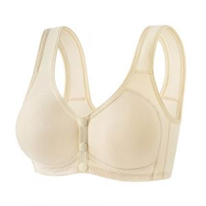 G&eacute;n&eacute;rique Soutien Gorge Fermeture Devant Brassiere Sport Femme - Soutien-Gorge sans Fil Avec Fermeture &agrave; Pression sur le Devant Sans Armature Coton Push Up Soutiens-Gorge Classiques Bustier Yoga (neumixs, neuf)