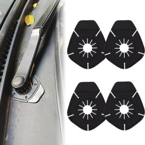 Lot de 4 housses de protection universelles pour essuie-glace, trou de bras d'essuie-glace de voiture, pour camion, SUV, voiture tout-terrain (noir) (MaMa store, neuf)