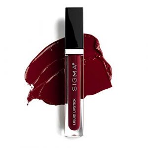 Sigma Beauty Liquid Lipstick - Belladonna - Highly Pigmented Lip Color - Non Feathering Lipstick, No Lip Liner Needed - Matte Lipstick with Satin Finish - Vegan, Cruelty Free - Merlot (Beaut&eacute; Be, neuf)