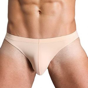 Faringoto Slip ultra léger et respirant en soie glacée pour homme en micro maille respirante pour se détendre la nuit, Couleur chair, S (Faringoto, neuf)