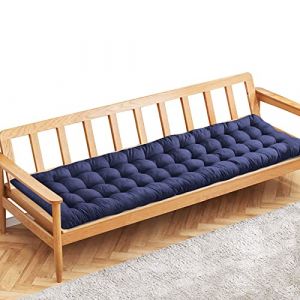 PLULON Coussin Banc Jardin Bleu Marine Coussin Chaise Jardin 3 Places Coussin Chaise Balançoire Porche Coussin Siège Banc Tapis Coussin Meubles Banc Chaise Longue Jardin Patio 150x48cm (Bleu Marine) (Grocery Mall, neuf)