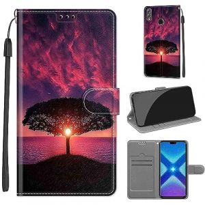 Coque Huawei Honor 8X / View 10 Lite / V10 Lite, &Eacute;tui Protection Housse Premium en Cuir de Portefeuille avec Fermeture Magn&eacute;tique pour Huawei Honor 8X et View 10 Lite (DIKAS, neuf)