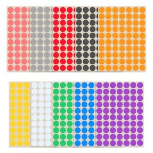 Gomette 19 mm - 10 Couleurs Vives, 2100 &Eacute;tiquettes Rondes Gommettes, Id&eacute;ales Pour Le Bureau, L'&Eacute;cole, Les Loisirs Cr&eacute;atifs | Rangement De Bureau Et Projets DIY​ (Cloudjoy Select, neuf)