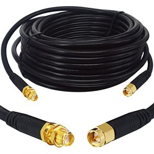 Boobrie &Eacute;lev&eacute; 10M SMA M&acirc;le Femelle C&acirc;ble Coaxial RG58/U d'Extension Antenne 4G LTE Faible Perte SuperFlex pour 3G 4G LTE Routeur LAN Antenne WiFi (PAS pour TV) (BOOBRIE, neuf)