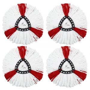 4 Pièces Têtes de Rechange pour Veleda Serpiere, pour Vileda Recharge Serpillère de Remplacement en Microfibres, Compatible pour Vileda Turbo 2en1 Mop, pour Vileda Serpillière Pièces de Rechange (RETROSI FRANCESCO, neuf)