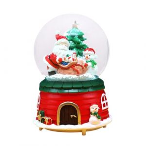 Boule À Neige De Noel Lumineuse, Boule A Neige Noel Musicale, Boîte À Musique De Noël, Boule À Neige Musicale À Lumières LED, Décorations d'hiver en Boule De Cris tal du Père Noël (weiyas, neuf)