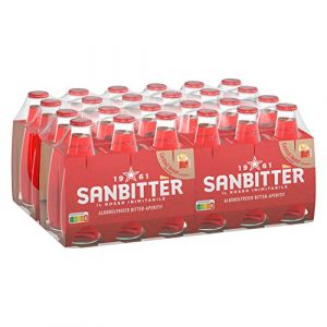 Sanbitte èr | apéritif sans alcool d'Italie | Arôme amer doux | Fabriqué à partir d'agrumes et d'herbes fines des Alpes, pour boissons mixtes | de la marque culte San Pellegrino | Lot de 24 (24 x 98 ml) (Italiaen Gourmet UK Ltd, neuf)