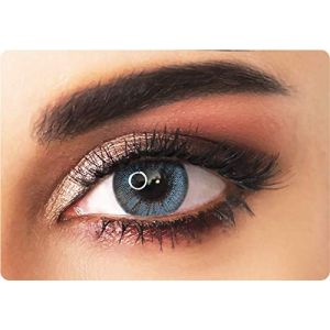 ADORE - Lentilles de Contact de Couleur Sans Correction CRYSTAL- Lentilles de Couleur Trimestrielles + Étui Personnalisé Gratuit - Lentille Couleur (BLEU/CRYSTAL) (Color Lenses, neuf)