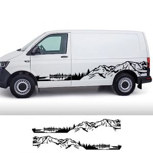Autocollants de Voiture, pour VW Caravelle Multivan California Transporter T3 T4 T5 T6 Accessoires Camper Van Mountain Vinyl Decal (原平市剑峰商贸中心, neuf)