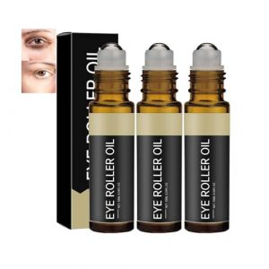 Anti Cerne Sous Les Yeux Homme Castor Oil, Castor Eye Serum Oil, Sérum énergisant Pour Les Cernes Et Les Poches, Ridules, Rides, Roll On Facial Serum For Under Eyes,Anti Poche sous Les Yeux (10ml, 3) (9suYzi, neuf)