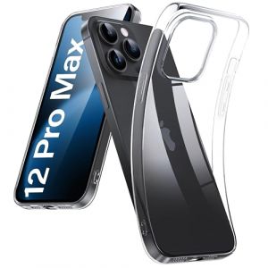 DOSMUNG Coque pour iPhone 12 Pro Max (6,7 Pouces), Housse en Silicone Souple Flexible [Anti-Chocs] [Anti-Rayures] - Transparent (Senteck-DIRECT, neuf)