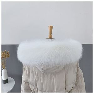 SHTGOI Col en fausse fourrure d&eacute;tachable - Fourrure synth&eacute;tique - Col en fourrure - Chaud - Col en fausse fourrure - Imitation de fourrure de renard - Col en fourrure pour capuche - &Eacute;charpe d'hiver (SHTGOI, neuf)