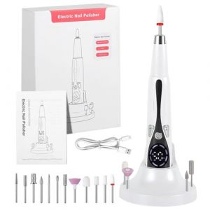 File de ongles électrique, Sander à ongles électrique, 3 modes Affichage de LED réglable Rechargeable de fichier de ongles, Dispositif de shiner de Fingernail, polisseur de pondière à stylo de manucur (wenesly, neuf)