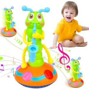 Vibbang Jouet de Danse Chenille Électrique, Jouets de Saxophone de Chenille avec Lumière et 6Musique, Créatif Mignon Jouets Musicaux, Jouet Chenille Dansante Cadeau l'anniversaire Noël (CHENYUAN-EU, neuf)