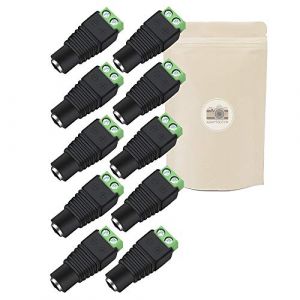 10x borniers dominos Femelle DC 12V standard 1 38V Fiche 5.5mm x 2.1mm 2 Entr&eacute;es Alimentation Connecteur - Adaptout Marque Fran&ccedil;aise (Castle Paris, neuf)