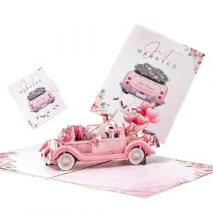 EJRUP Carte De Mariage Carte Amour F&eacute;licitations Mariage Anniversaire Carte Pop Up 3D Romantique, Pour Mariage, Saint Valentin, Anniversaire (Anilalowbility, neuf)