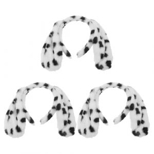 SAFIGLE Lot de 3 serre-t&ecirc;tes oreilles de dalmatien &ndash; D&eacute;guisement r&eacute;aliste pour chiot pour Halloween &ndash; Serre-t&ecirc;te oreilles d'animaux pour femme, d&eacute;guisement de No&euml;l, d&eacute;guisement jungle (Grand Di, neuf)
