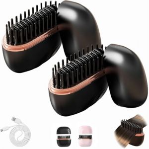 Mini Lisseur Sans Fil,Lisseur Boucleur Cheveux 2 En 1,Rechargeable De Fer &agrave; Liss&eacute;r Portatif Avec 3 R&eacute;glages De Temp&eacute;rature,Chauffage Rapide,Mini Liss&eacute;ur De Voyage Pour Des Cheveux Lisses (2*Noir) (FEIBAO&-Wu, neuf)