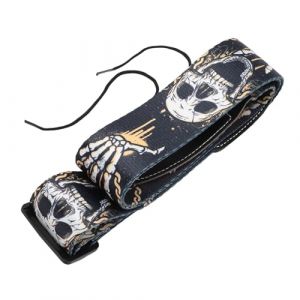 Sangle de Guitare, Conception de Squelette Cool, Large Sangle de Guitare en Polyester, Sangle de Guitare Acoustique pour Guitares Acoustiques Basses électriques Classiques (Minnyan, neuf)