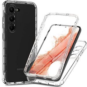 XINNI Coque pour Samsung Galaxy S23 5G Antichoc Housse avec Prot&egrave;ge &eacute;cran, 360 Degr&eacute;s Full Body Etui Solide Double Face Bumper Portable Transparent Housse,Cristal (Fengqi UK, neuf)