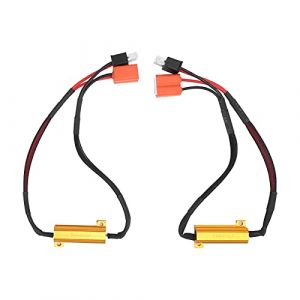 2 Pcs R&eacute;sistance de Charge LED, H7 50W 12-15V LED Antibrouillard D&eacute;codeur Sans Erreur, R&eacute;sistance de Charge Moto D&eacute;codeur Indicateur LED de Phare de Voiture Automatique pour Modification de Voiture (Fangzoun, neuf)