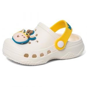 LACOFIA Chaussures Sabots de Jardin pour B&eacute;b&eacute; Gar&ccedil;ons Sandales antid&eacute;rapants pour Plage/Piscine Pantoufles d'&eacute;t&eacute; pour Enfants Beige 31/32 (Lacofia, neuf)